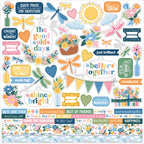 Echo Park Dragonfly 12 x 12 Collection Kit dgf547016 Sticker Sheet