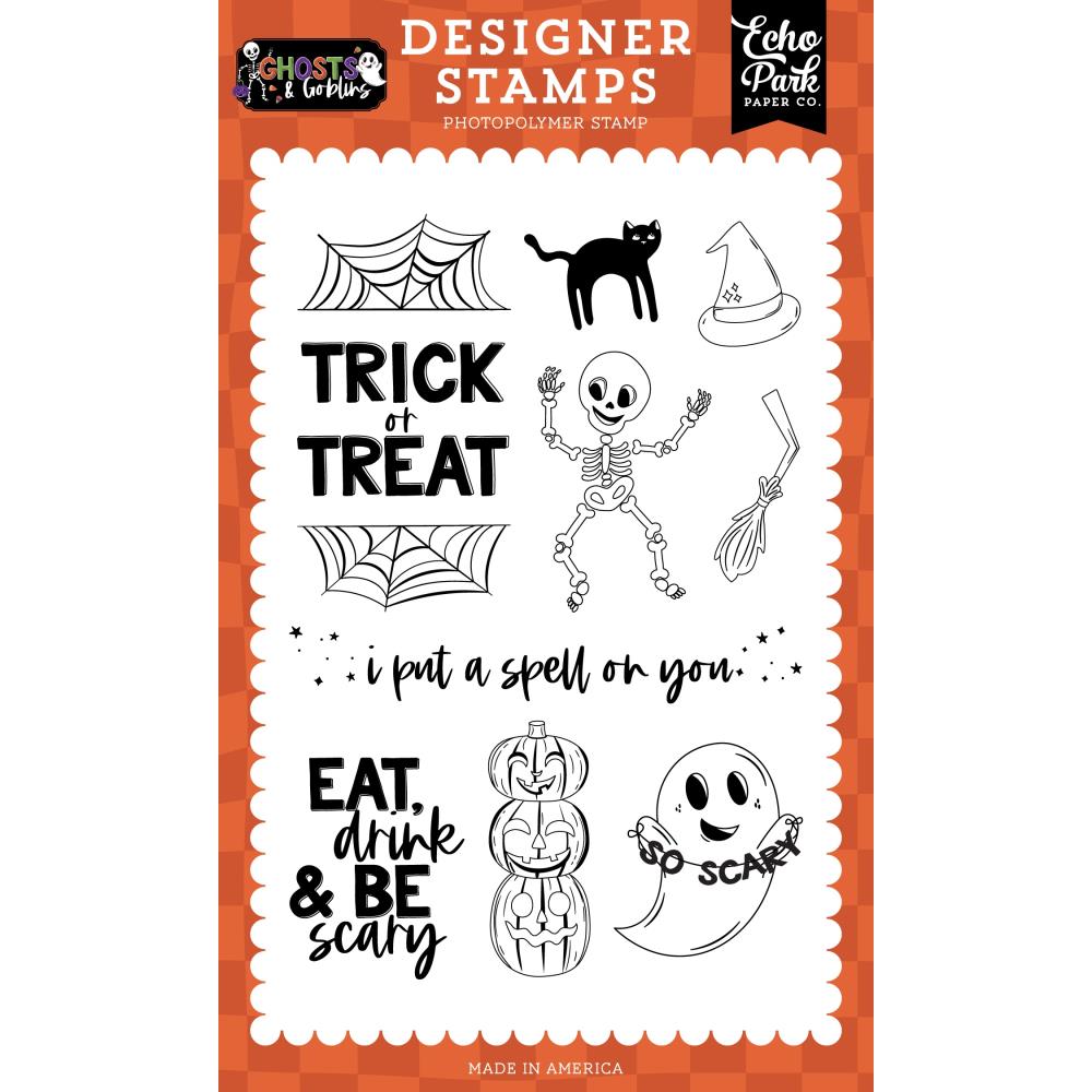 Echo Park Eat Drink And Be Scary Clear Stamps gg451043