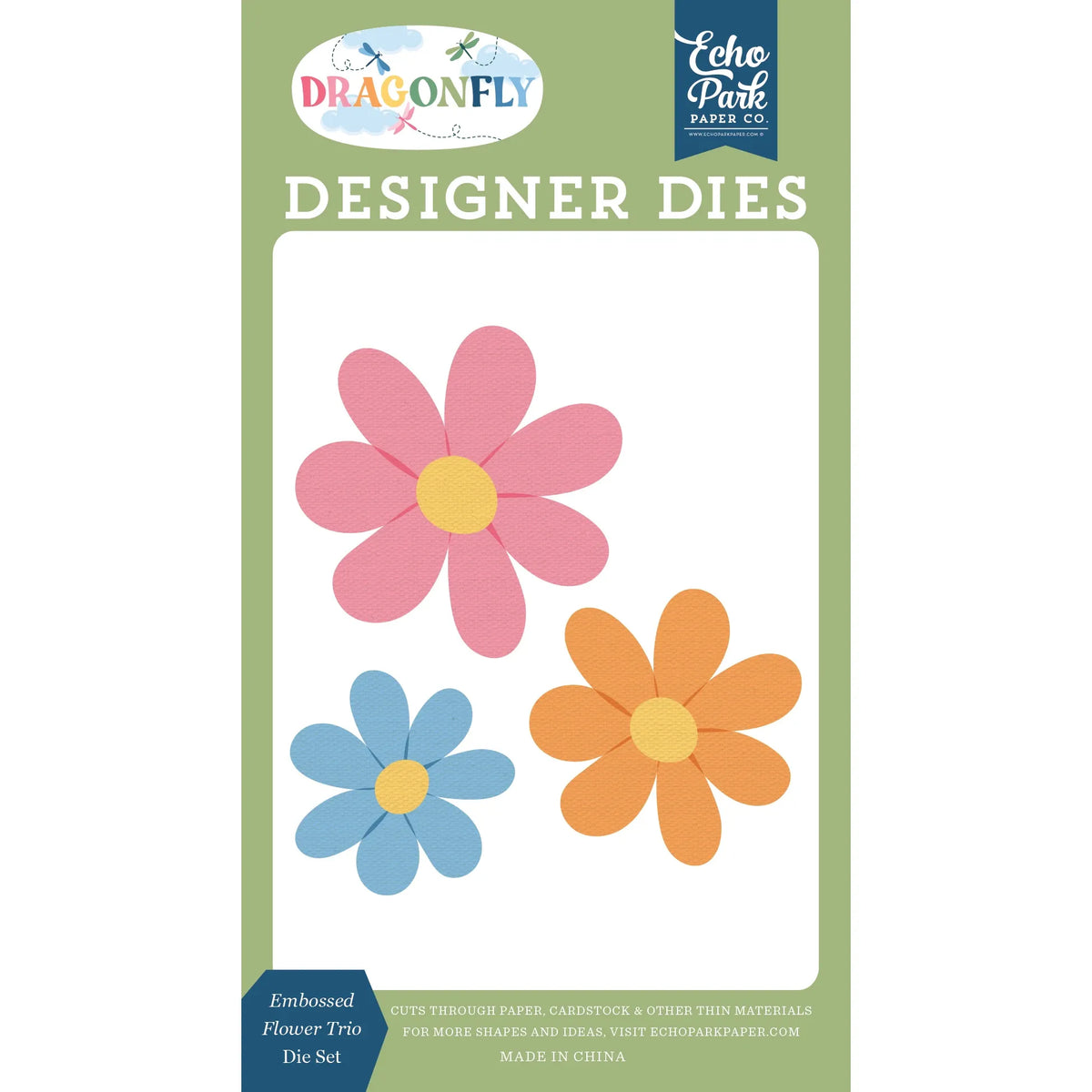 Echo Park Embossed Flower Trio Dies dgf547040