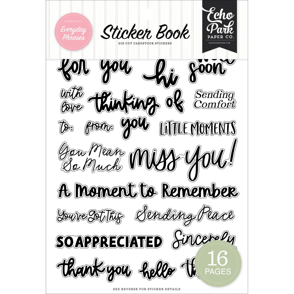 Echo Park Everyday Phrases Sticker Book sp534029