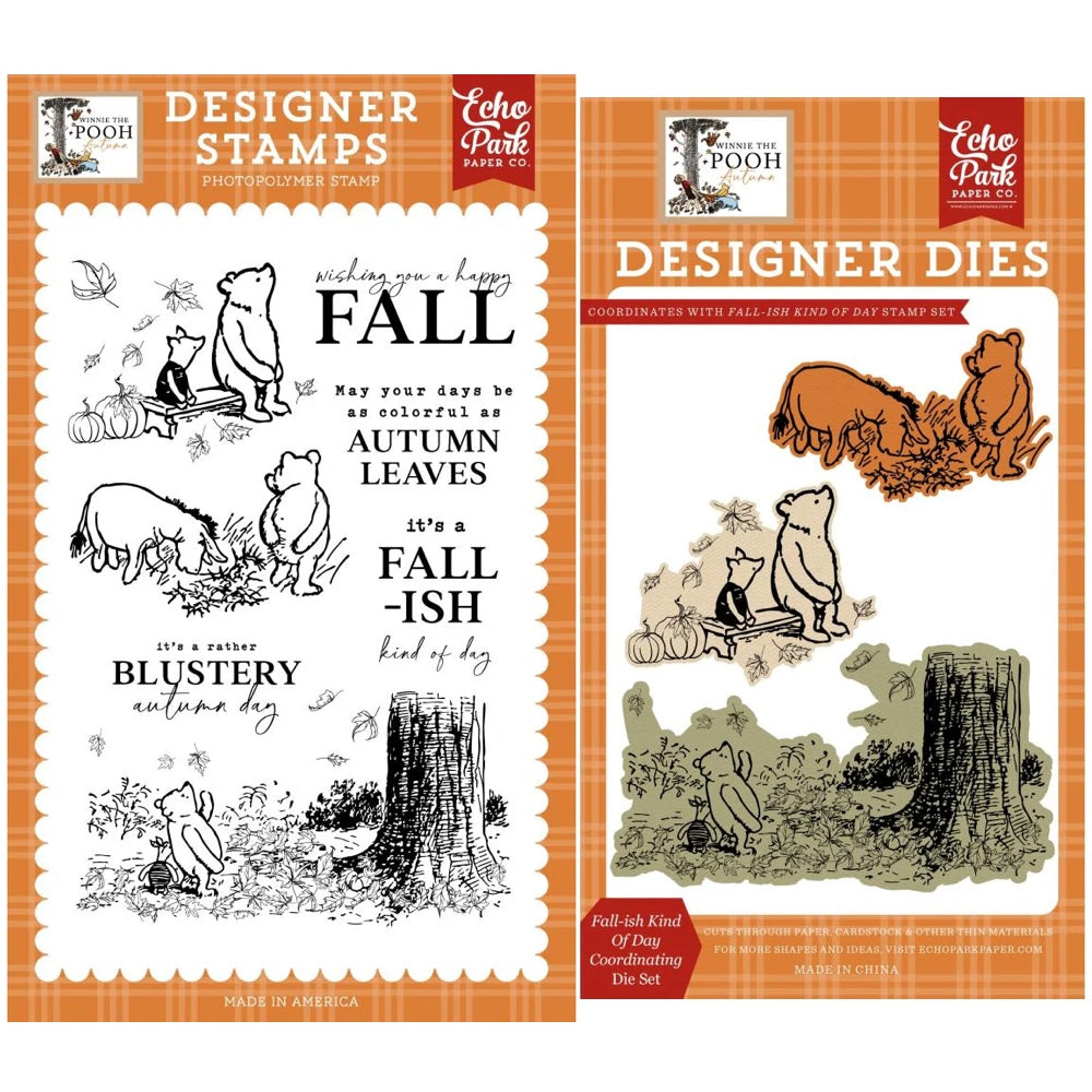 Echo Park Fall-ish Kind of Day Clear Stamps And Dies Bundle