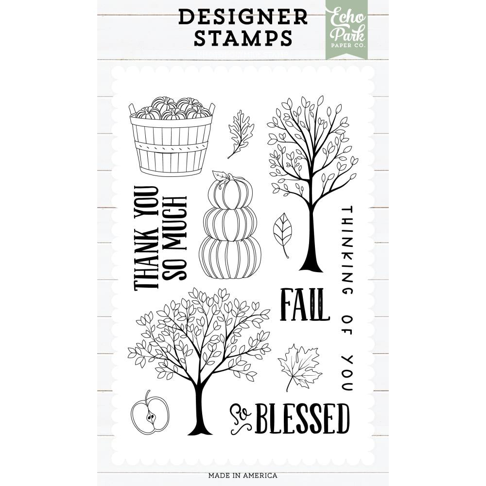 Echo Park Fall Trees Clear Stamps epstamp217