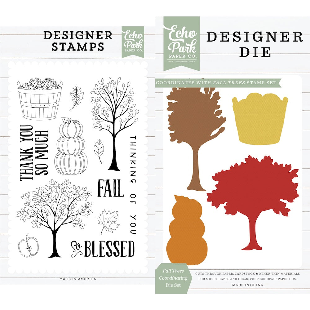 Echo Park Fall Trees Stamps And Dies Bundle