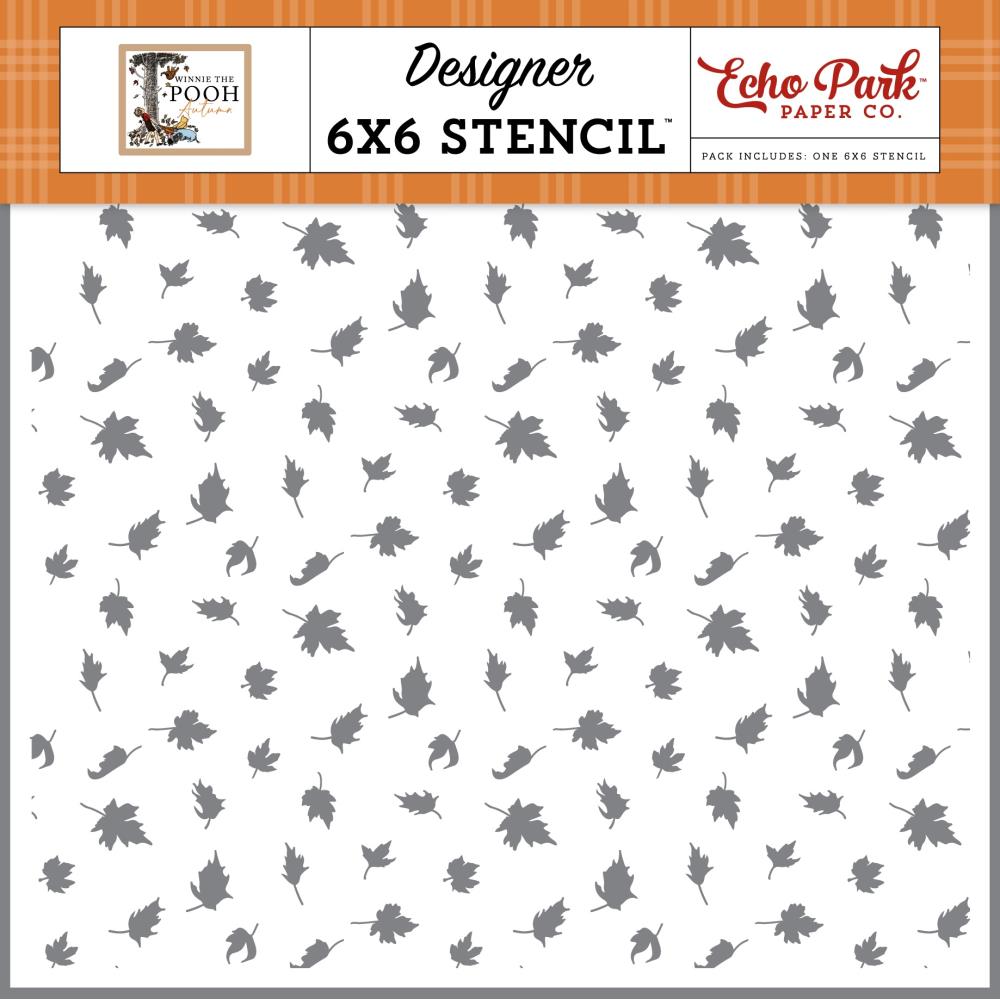 Echo Park Fall Vibes Only Leaves 6 x 6 Stencil wpa453034