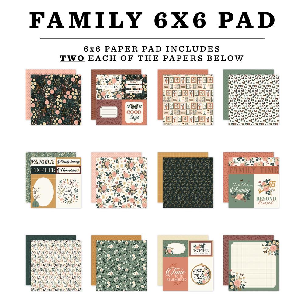 Echo Park Family 6 x 6 Paper Pad fam403023 Detailed Image
