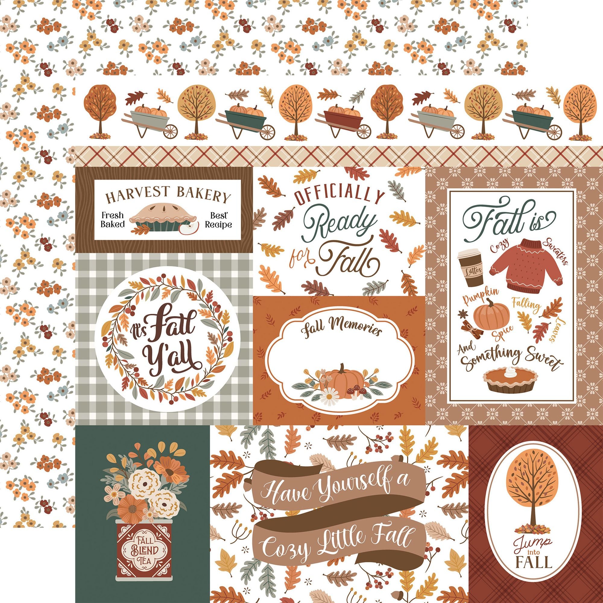 Echo Park Feels Like Fall 12 x 12 Mega Bundle flf514050 Autumn Sentiments