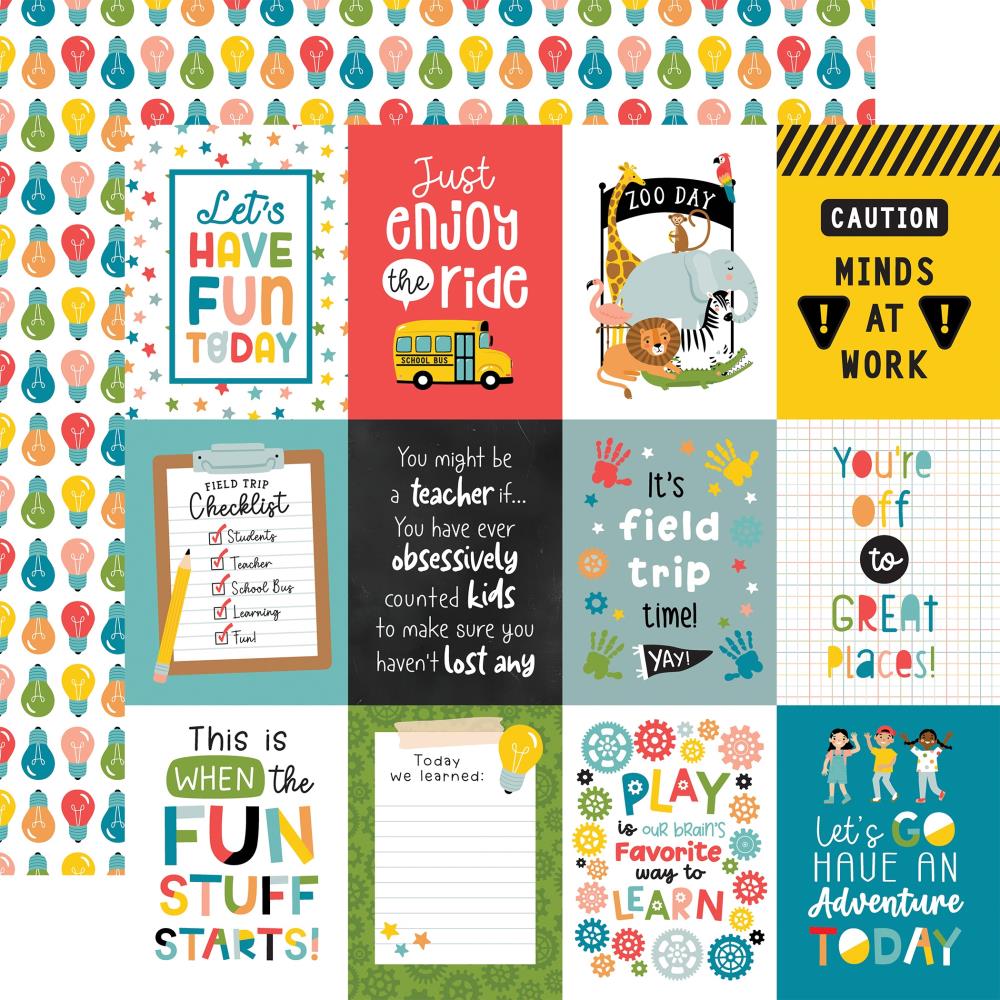 Echo Park Field Trip 12 x 12 Collection Kit ft478016 3x4 Journaling Cards