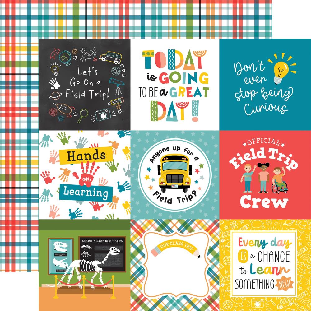 Echo Park Field Trip 12 x 12 Collection Kit ft478016 4x4 Journaling Cards