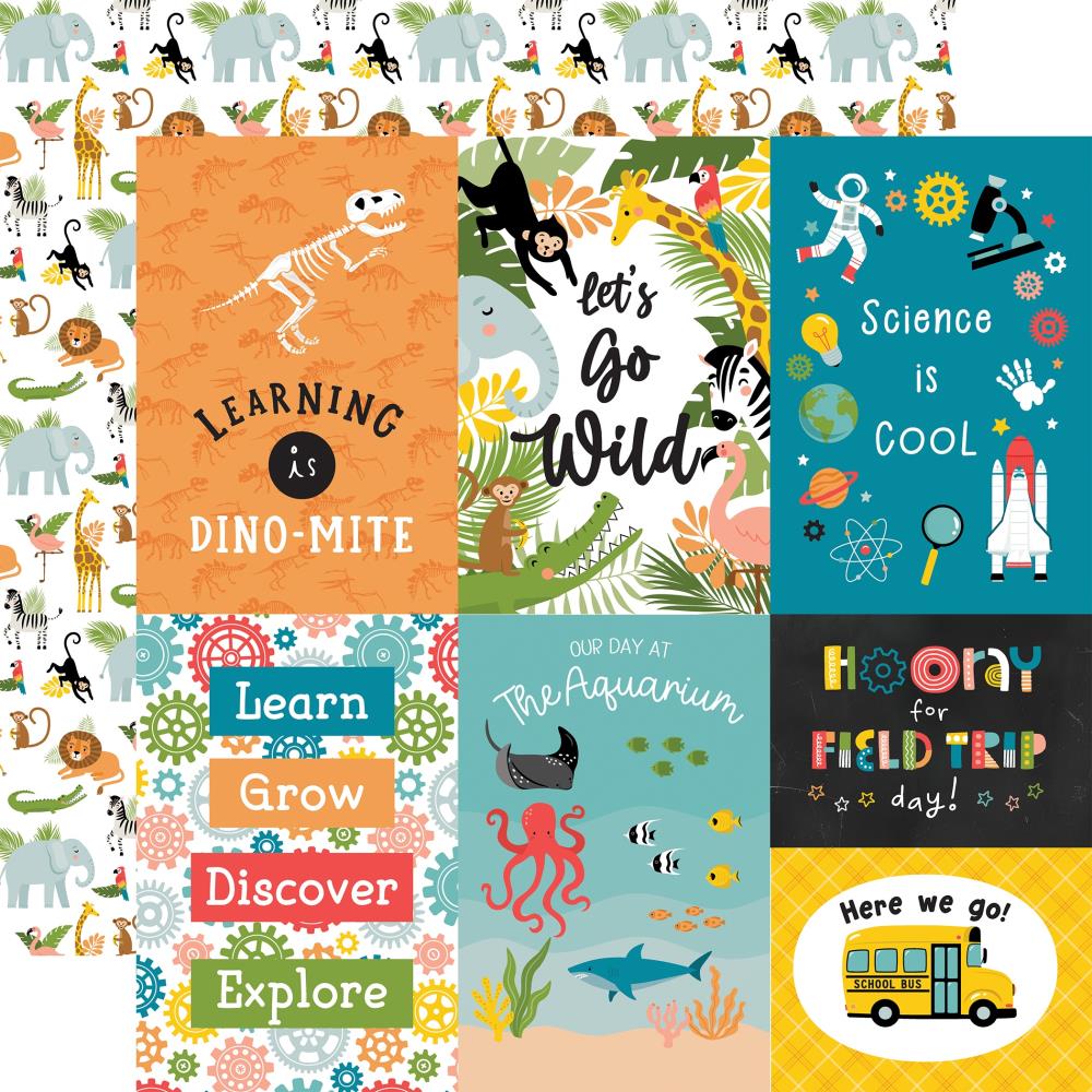 Echo Park Field Trip 12 x 12 Collection Kit ft478016 4x6 Journaling Cards