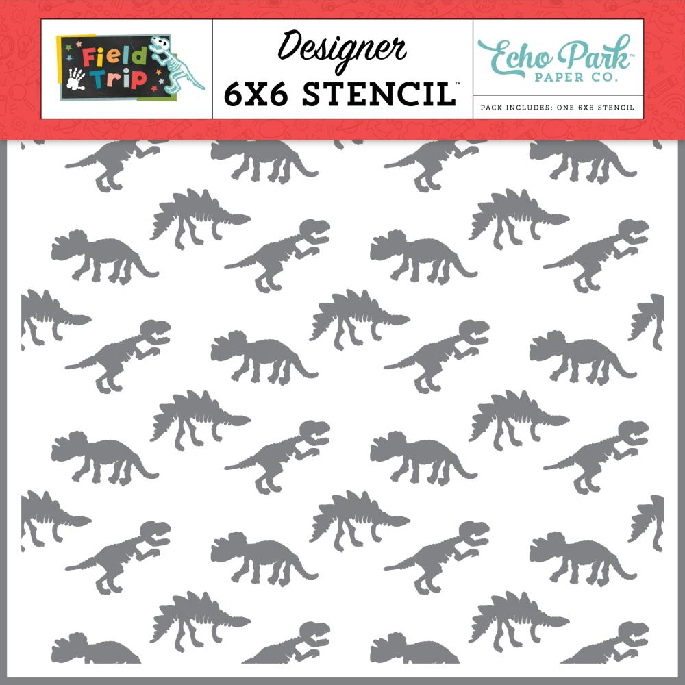 Echo Park Fossil Stomp 6 x 6 Stencil ft478034