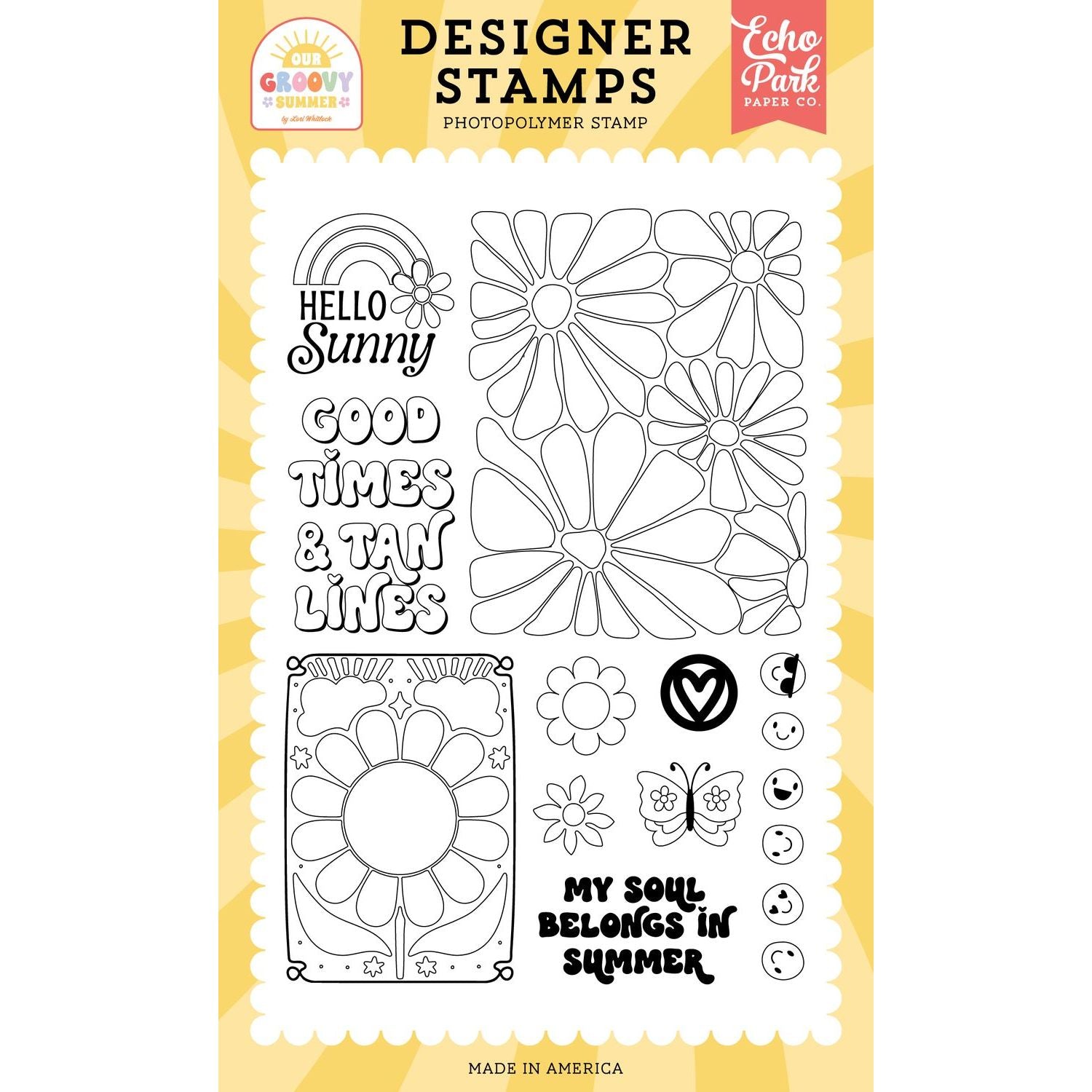 Echo Park Funky Flowers Clear Stamps ogs496044