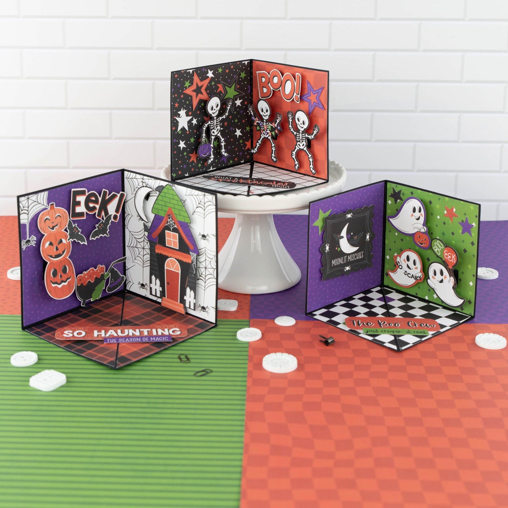 Echo Park Ghosts And Goblins 6 x 6 Paper Pad gg451023 3D Cards