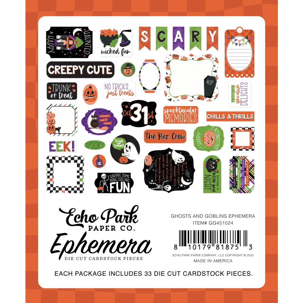 Echo Park Ghosts And Goblins Ephemera gg451024 Packaging Image