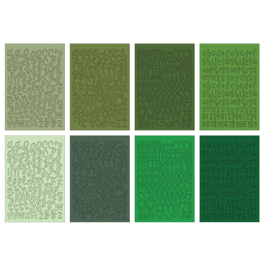 Echo Park Green Alpha Sticker Book ge527029 Alphabet Fonts