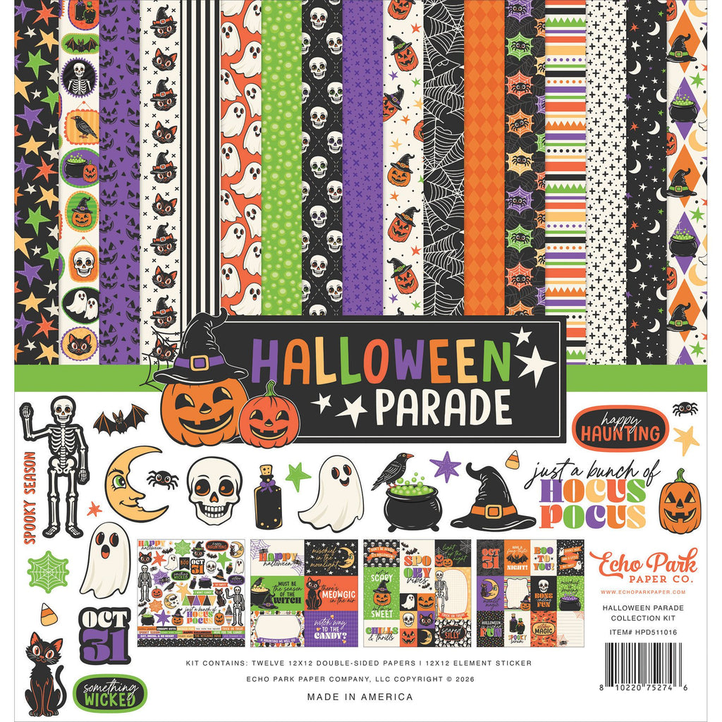 Echo Park Halloween Parade 12 x 12 Collection Kit hpd511016