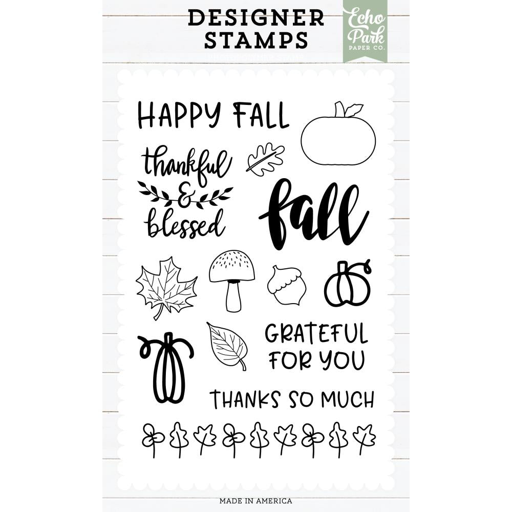 Echo Park Happy Fall Foliage Clear Stamps epstamp216