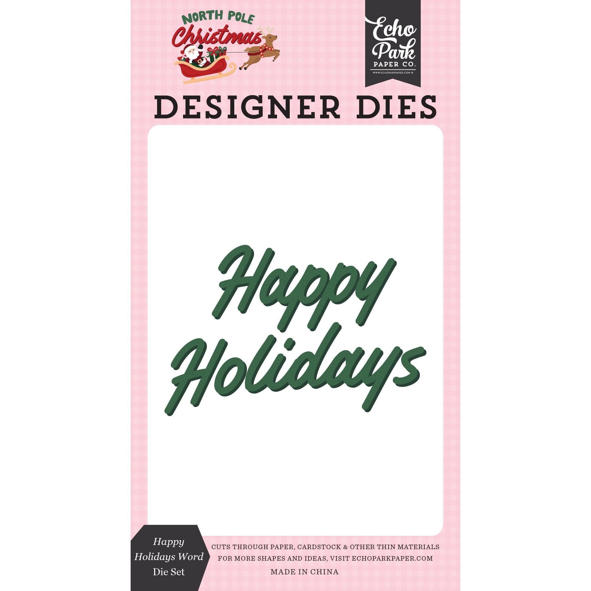 Echo Park Happy Holidays Word Dies npc515042