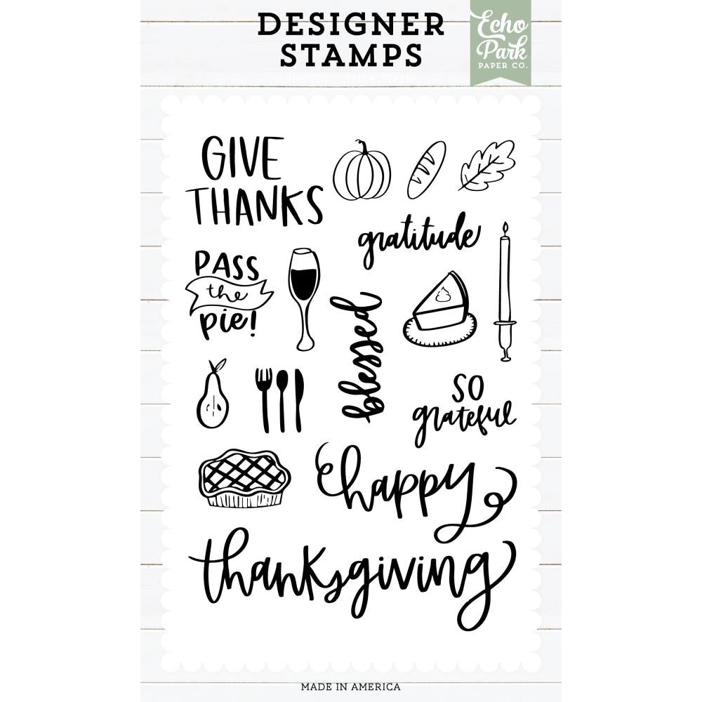 Echo Park Happy Thanksgiving Clear Stamps epstamp214