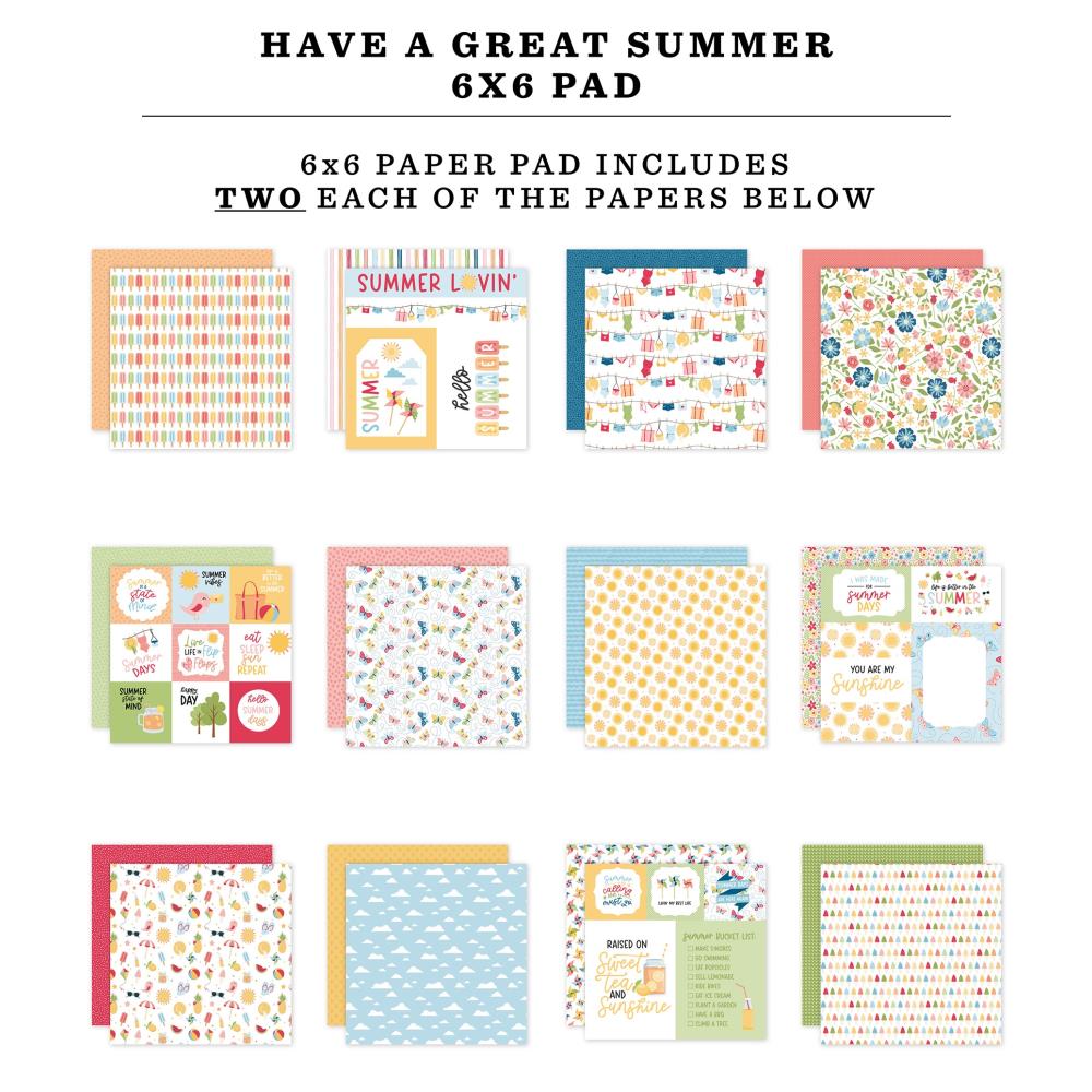 Echo Park Have A Great Summer 6 x 6 Paper Pad hags424023 Product View