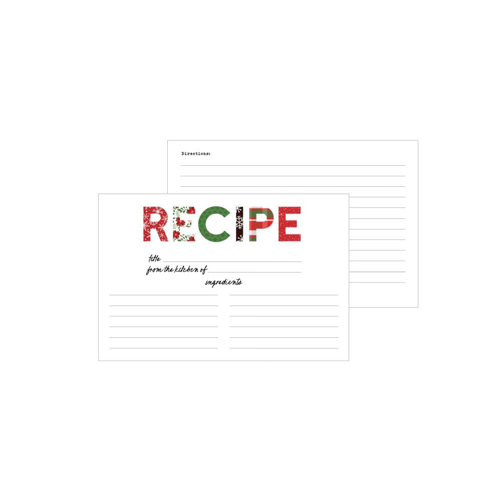 Echo Park Have A Holly Jolly Christmas Recipes Cards rc113 Kitchen Directions Cards