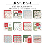 Echo Park Here Comes Santa Paws 6 x 6 Paper Pad hcsp517023 Image Swatches