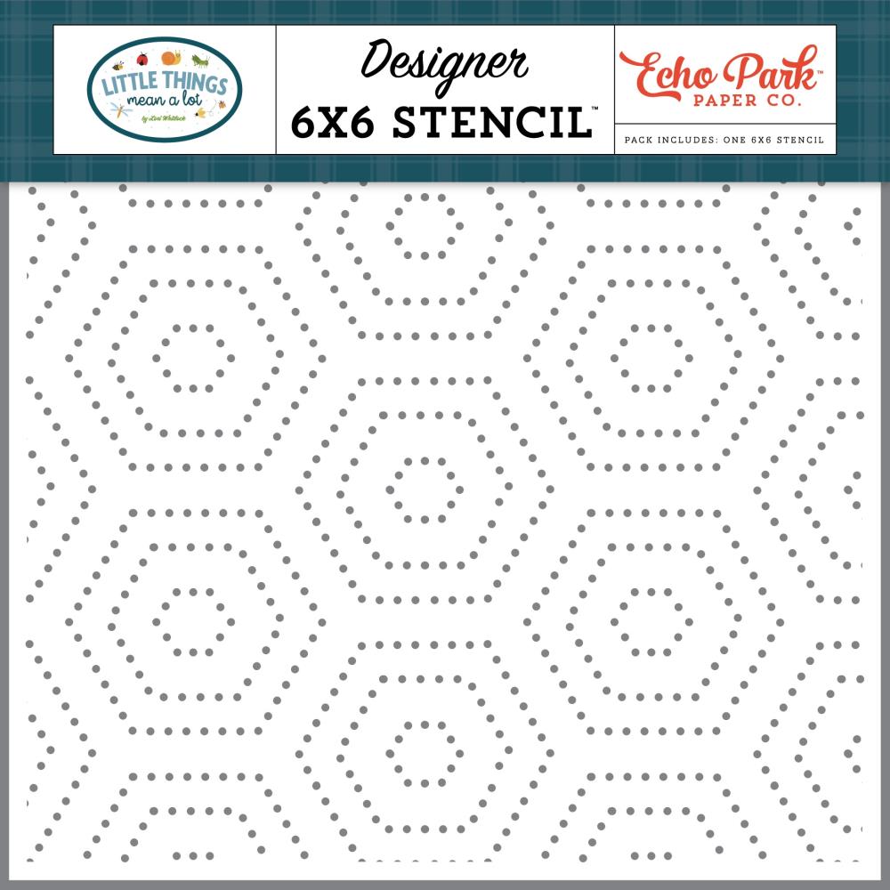 Echo Park Hexagon Dot 6 x 6 Stencil mal411033