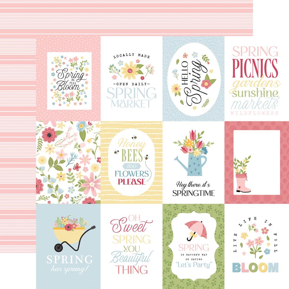 Echo Park In Full Bloom 12 x 12 Collection Kit ifb484016 3x4 Journaling Cards