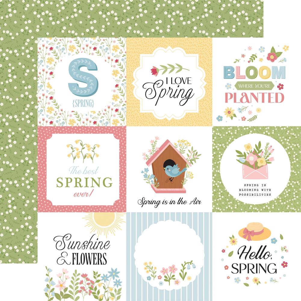 Echo Park In Full Bloom 12 x 12 Collection Kit ifb484016 4x4 Journaling Cards