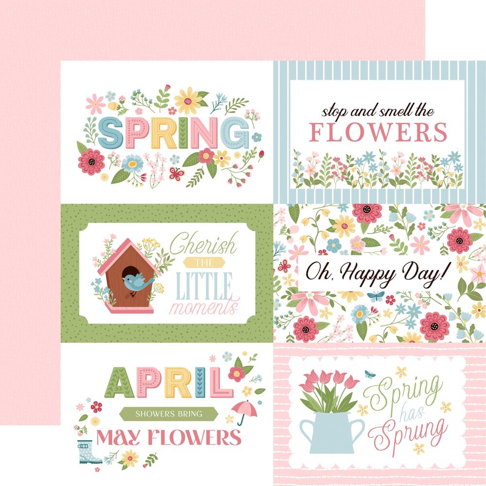 Echo Park In Full Bloom 12 x 12 Collection Kit ifb484016 6x4 Journaling Cards