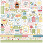 Echo Park In Full Bloom 12 x 12 Collection Kit ifb484016 Cardstock Stickers