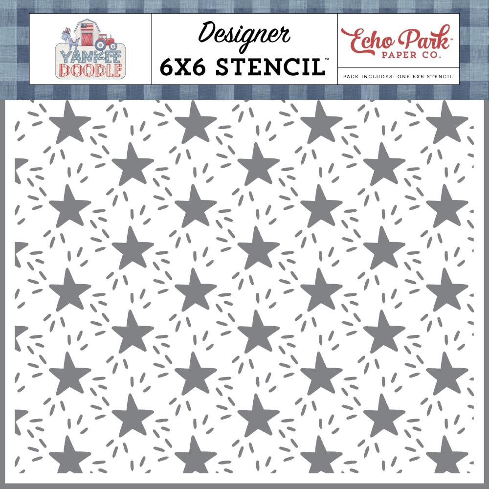 Echo Park Independence Day Stars 6 x 6 Stencil yd435034