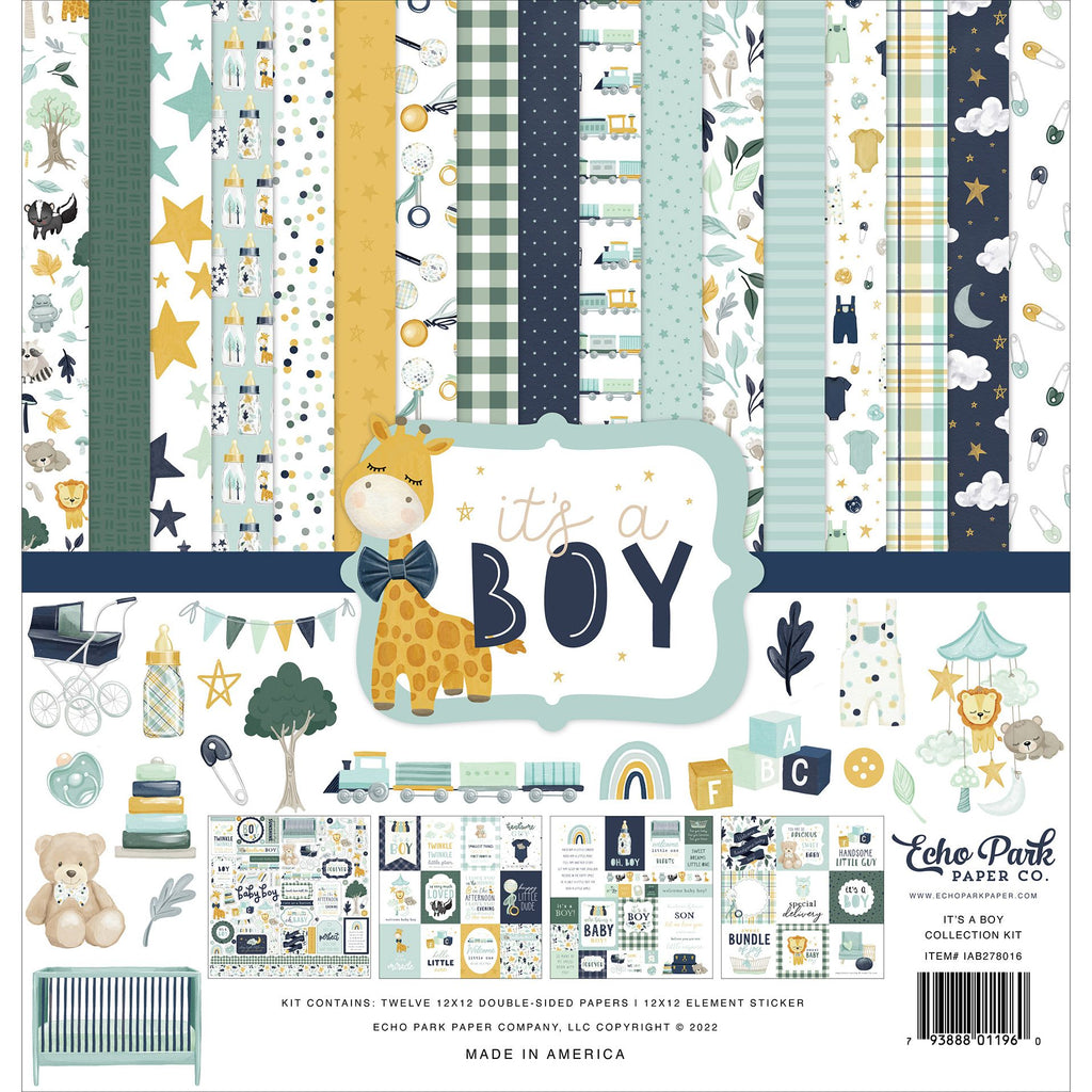Echo Park It's A Boy 12 x 12 Collection Kit iab278016