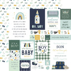 Echo Park It's A Boy 12 x 12 Collection Kit iab278016 Baby Sentiments