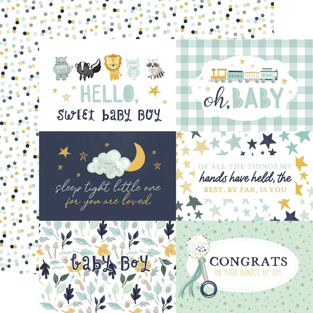 Echo Park It's A Boy 12 x 12 Collection Kit iab278016 Bundle Of Joy Sentiments