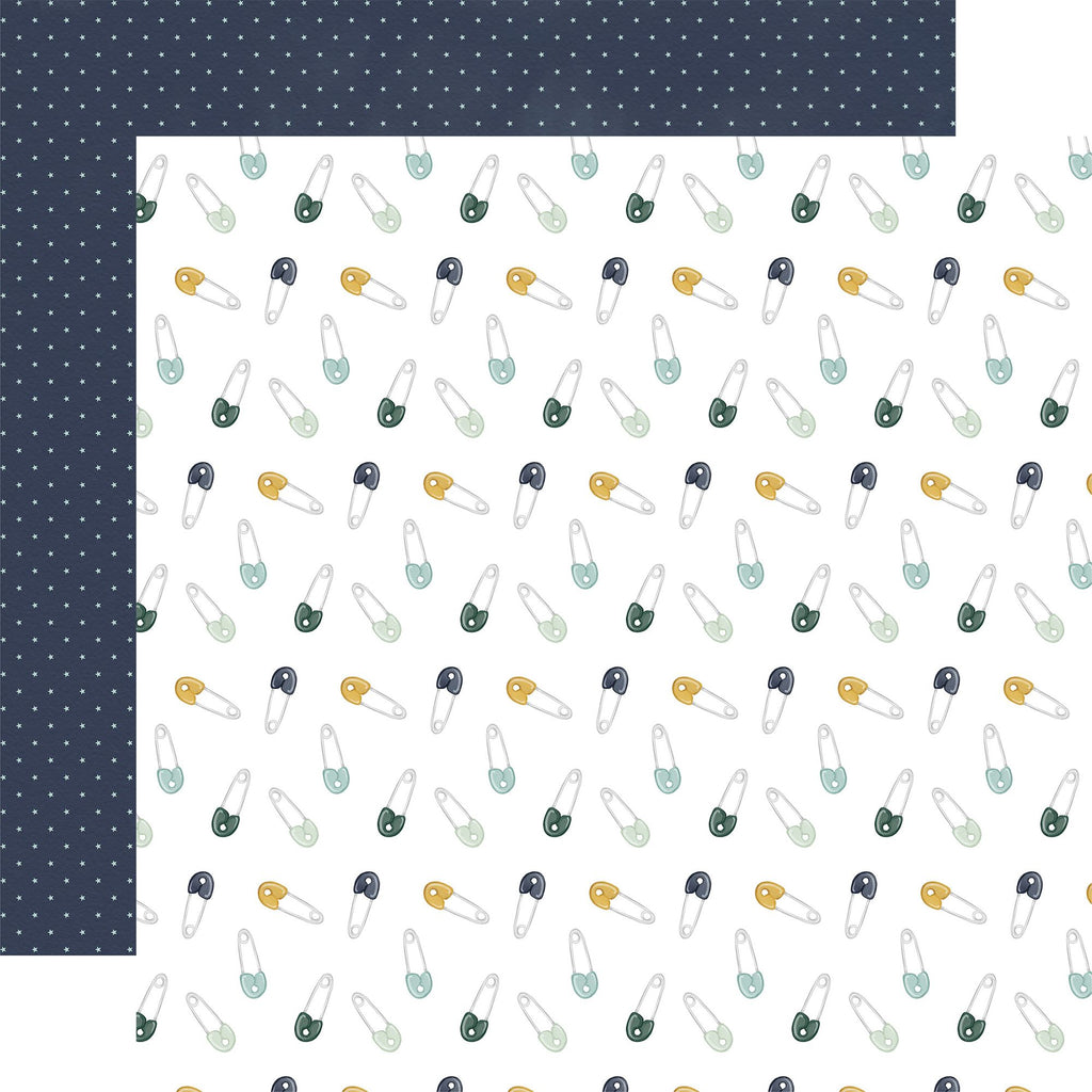 Echo Park It's A Boy 12 x 12 Collection Kit iab278016 Diaper Pins