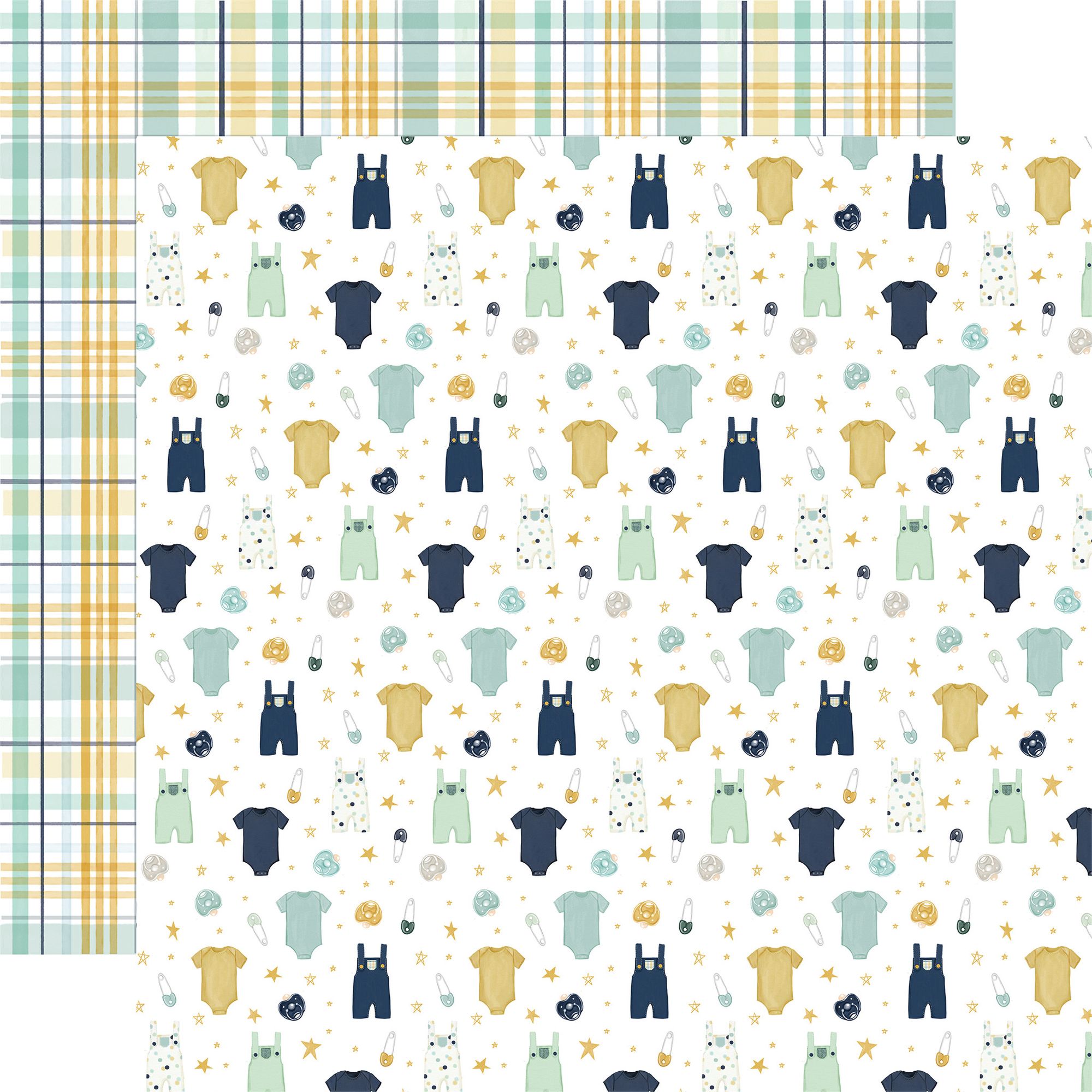 Echo Park It's A Boy 12 x 12 Collection Kit iab278016 Outfits And Overalls