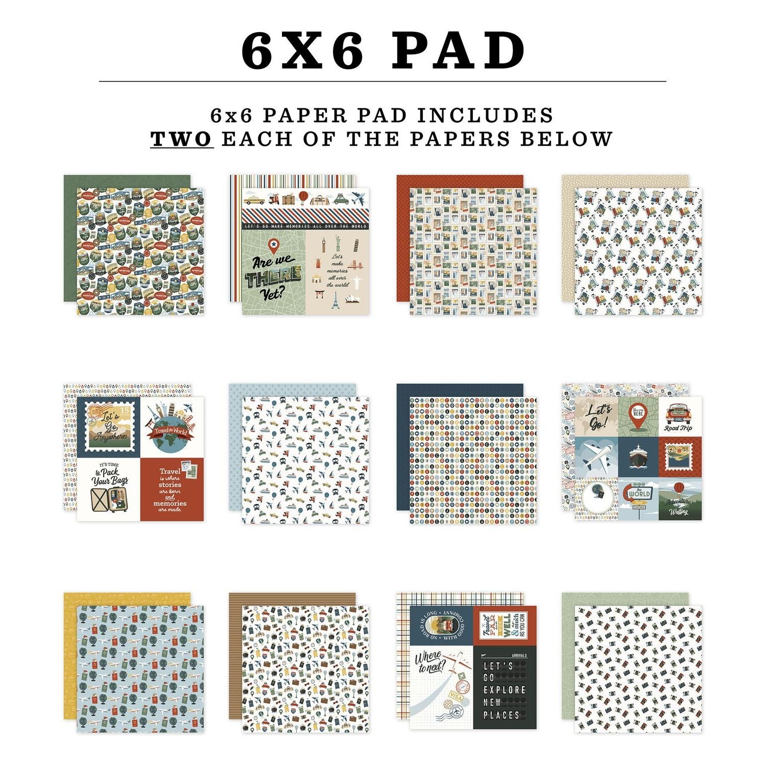 Echo Park It's Time To Travel 6 x 6 Paper Pad ttt494023 Product Images