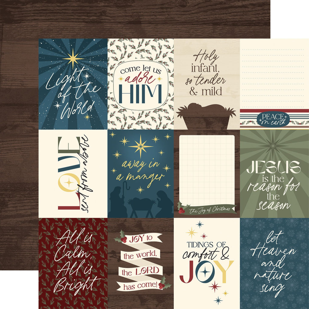 Echo Park Joy To The World 12 x 12 Collection Kit jtw521016 Journaling Cards