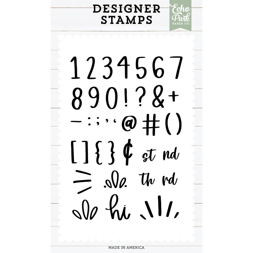 Echo Park Kayman Numbers Clear Stamps epstamp193