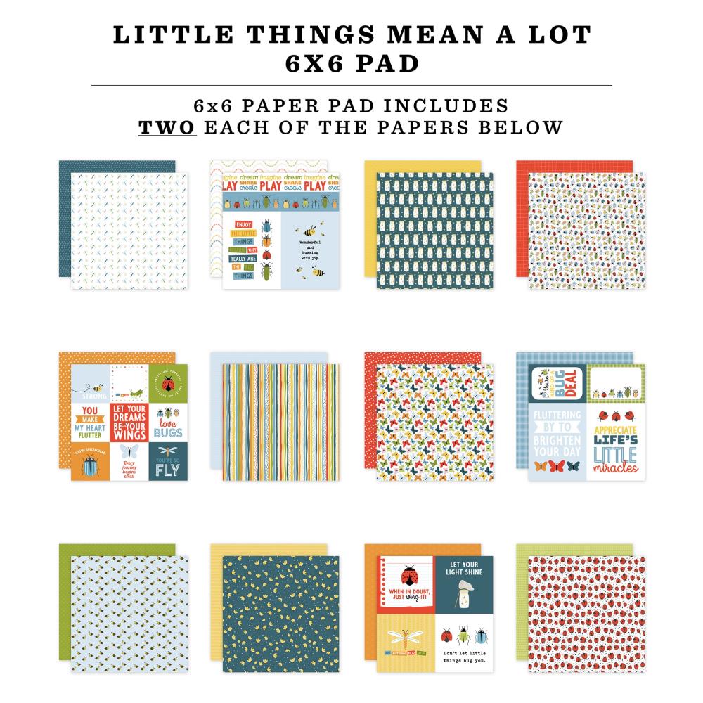Echo Park Little Things Mean A Lot 6 x 6 Paper Pad mal411023 Detailed Images