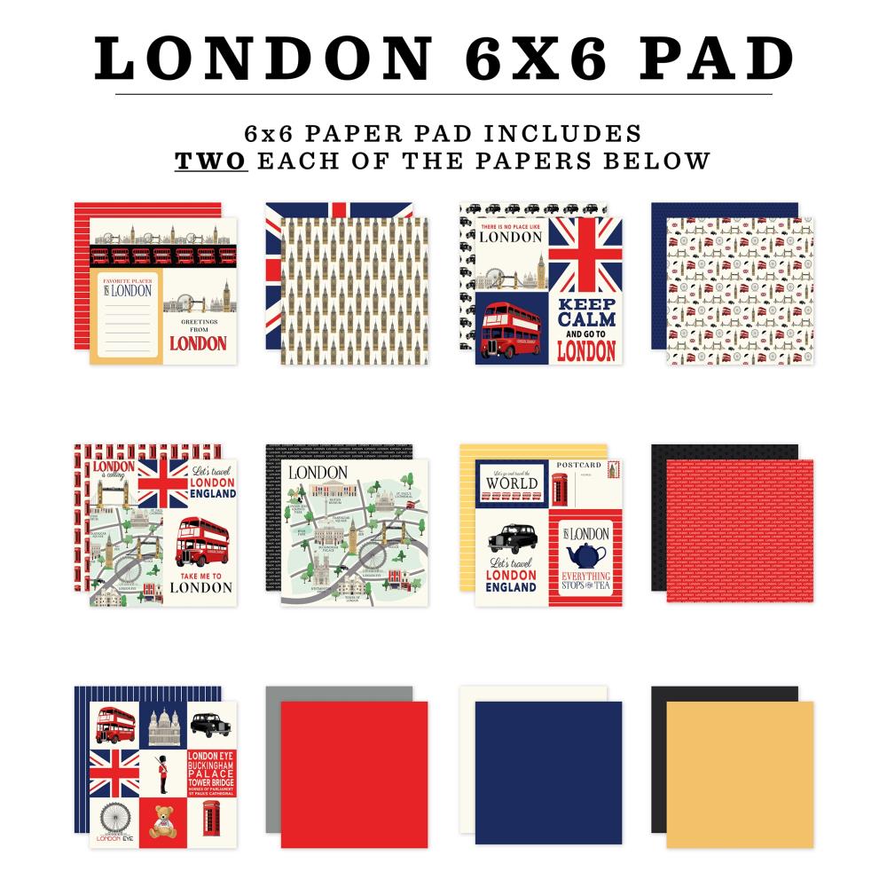 Echo Park London 6 x 6 Paper Pad cbl404023 Detailed View