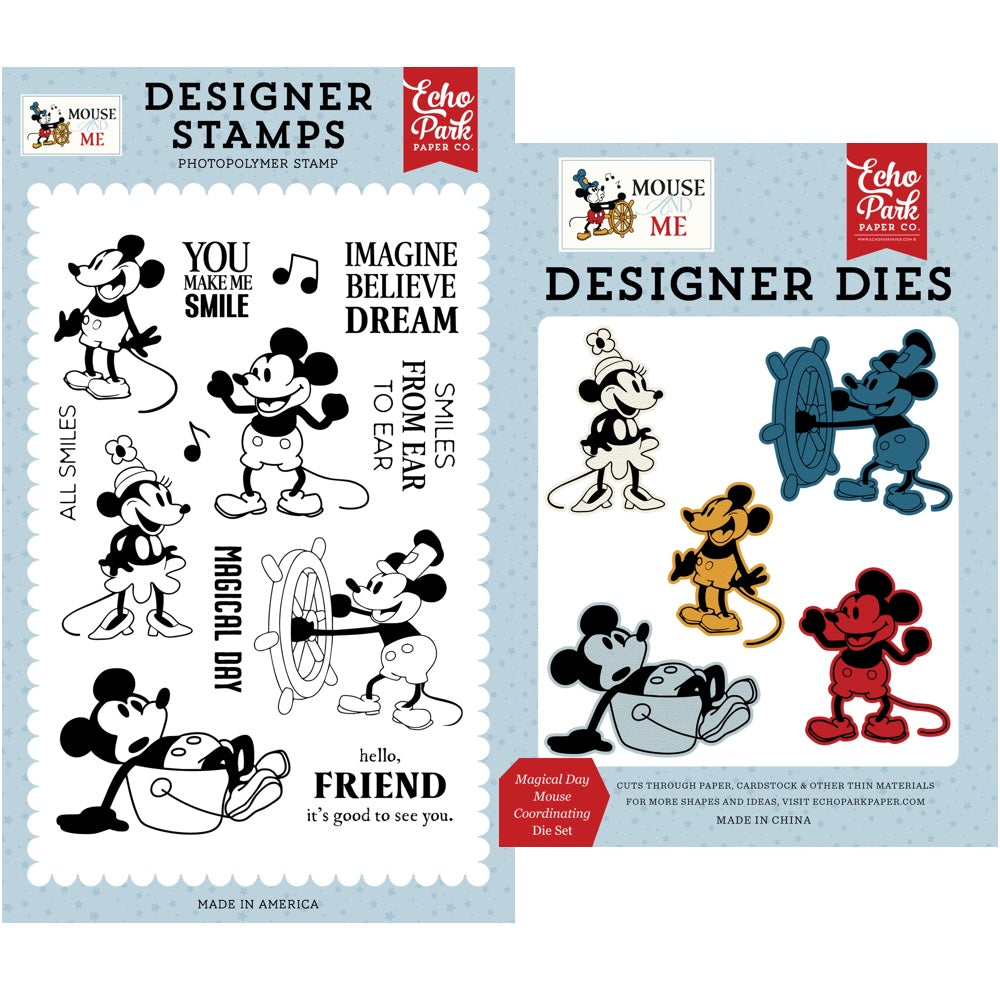 Echo Park Magical Day Captain Mouse Clear Stamps And Dies Bundle