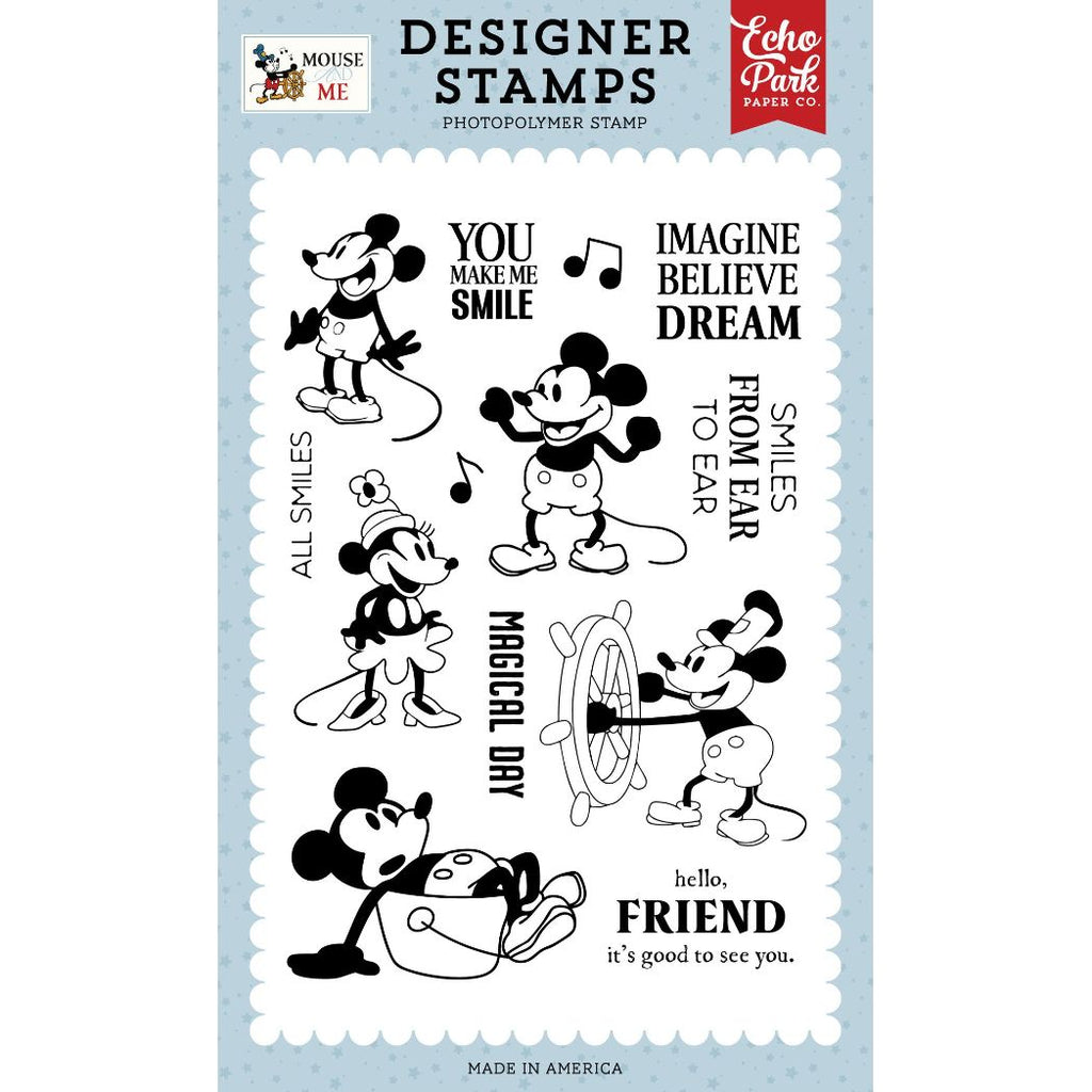 Echo Park Magical Day Captain Mouse Clear Stamps And Dies Bundle MAM487047 Captain Mouse Clear Stamps