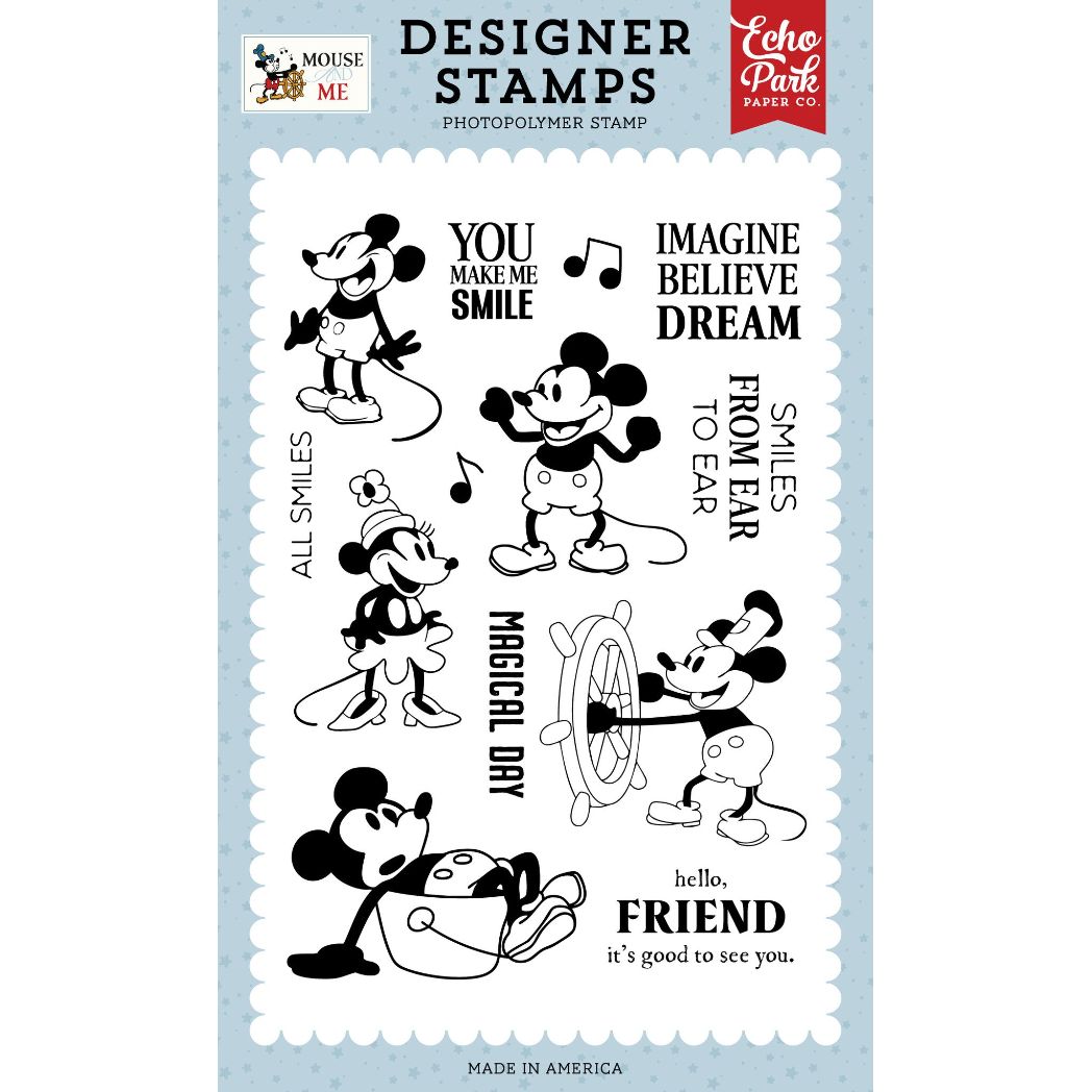 Echo Park Magical Day Captain Mouse Clear Stamps And Dies Bundle MAM487047 Captain Mouse Clear Stamps