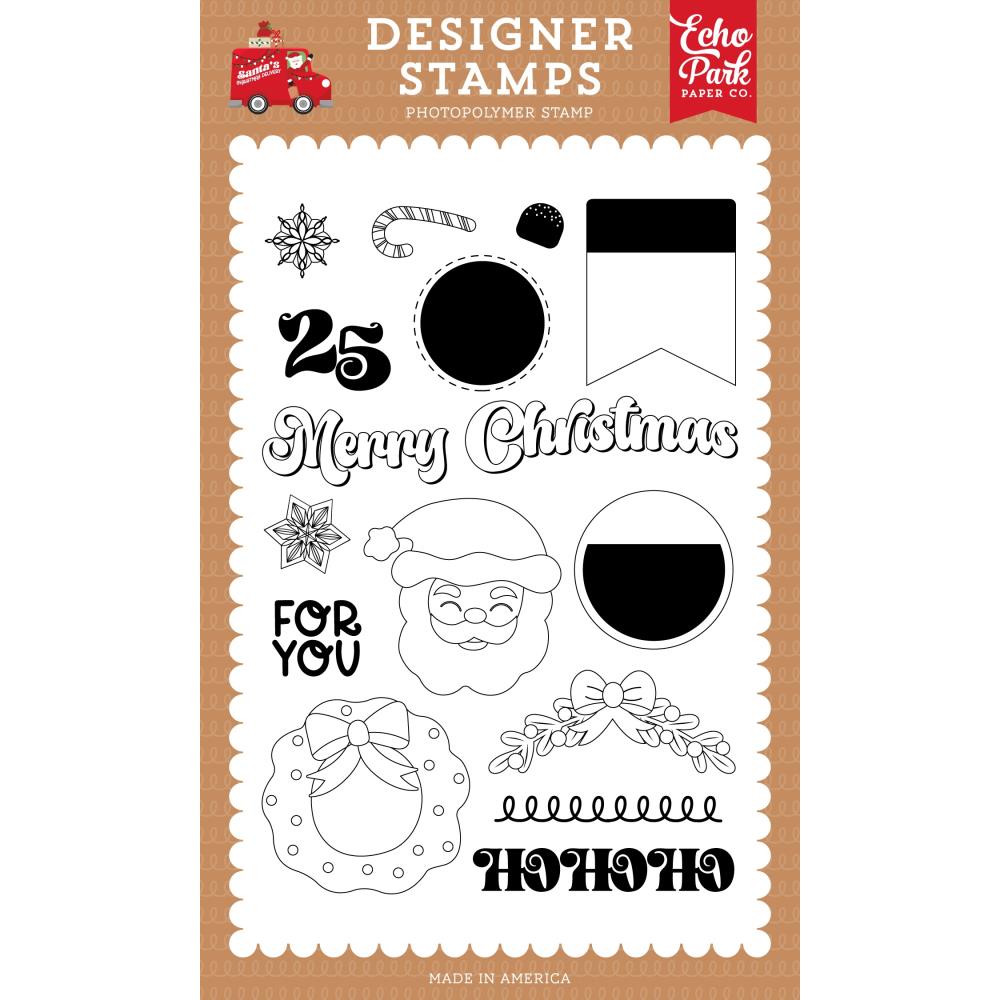 Echo Park Merry Christmas Santa Clear Stamps scd459043