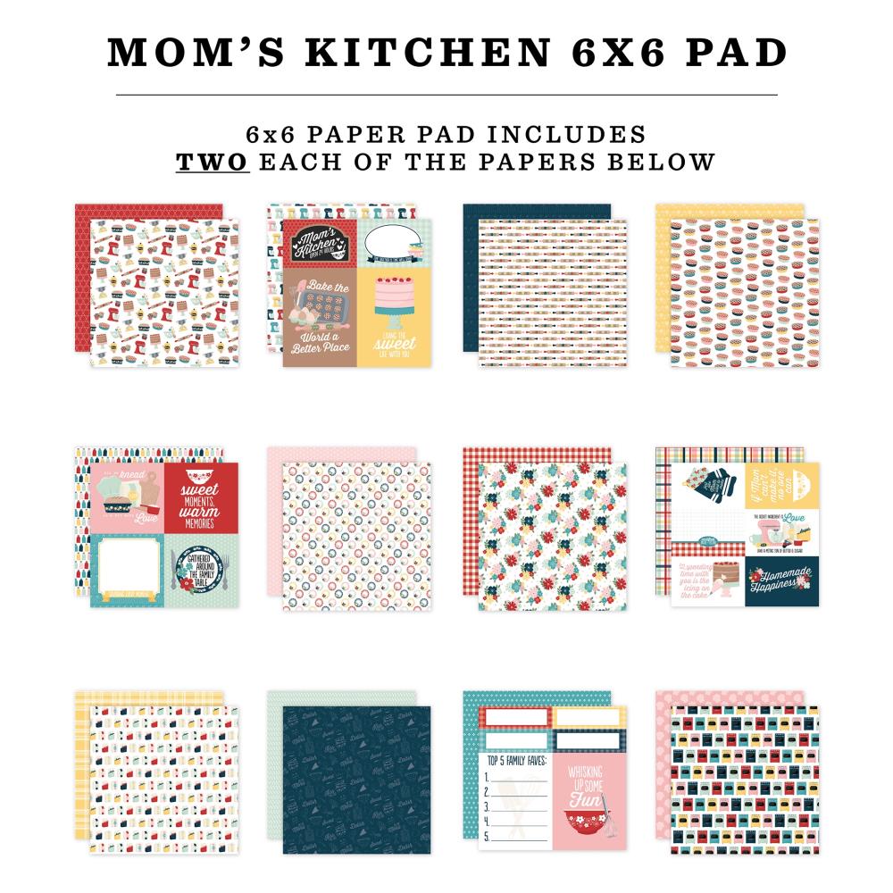 Echo Park Mom's Kitchen 6 x 6 Paper Pad mk470023 Detailed Images