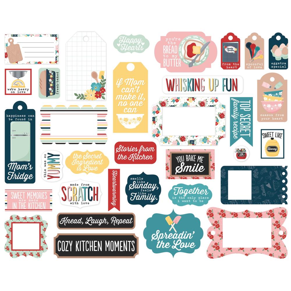 Echo Park Mom's Kitchen Frames And Tags mk470025 Baking Sentiments