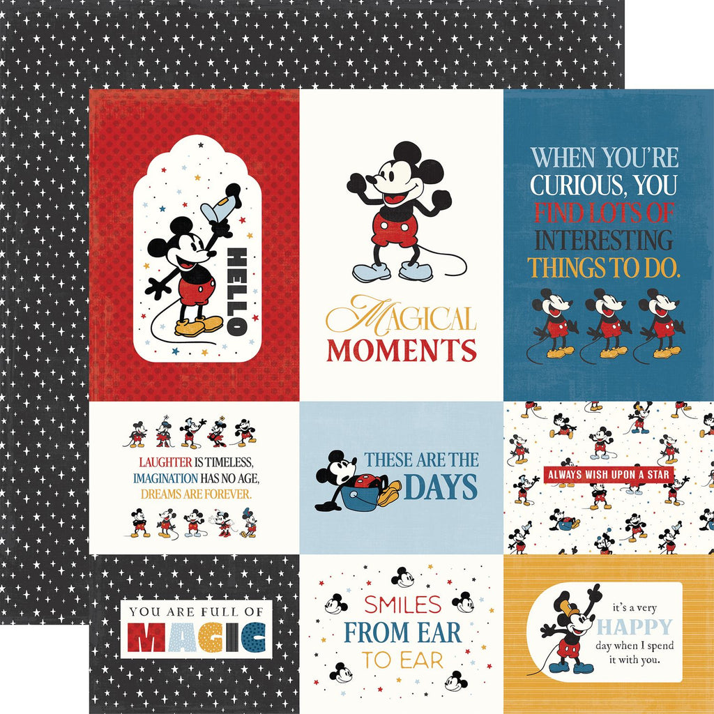 Echo Park Mouse And Me 12 x 12 Collection Kit mam487016 Mickey Sentiments