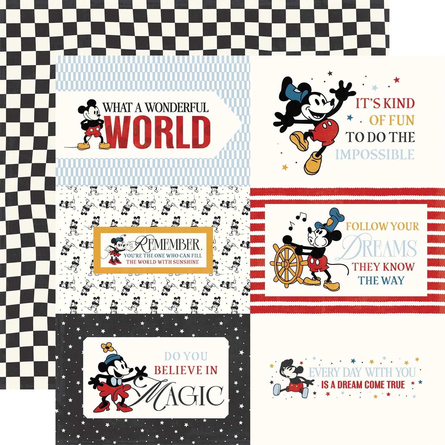 Echo Park Mouse And Me 12 x 12 Collection Kit mam487016 Walt Disney Sentiments