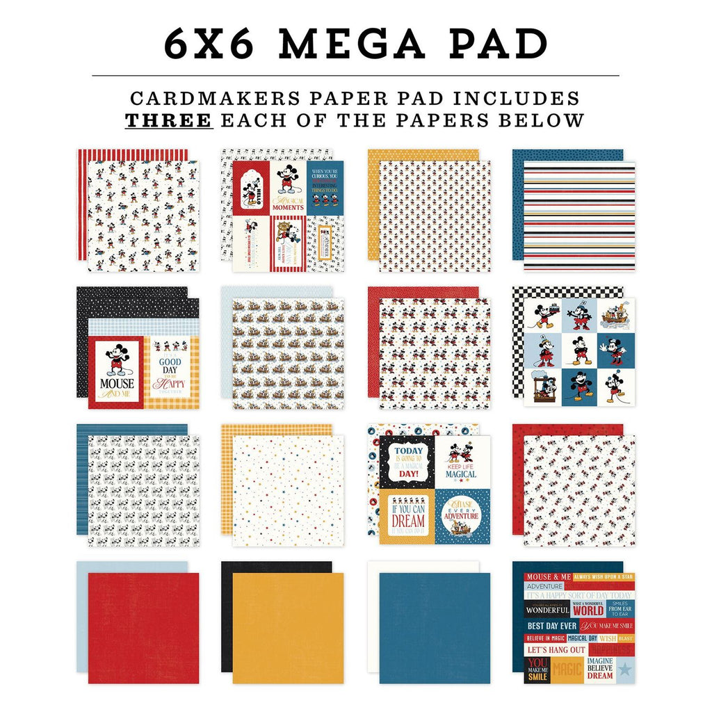Echo Park Mouse And Me 6 x 6 Mega Paper Pad mam487031 Disney Images